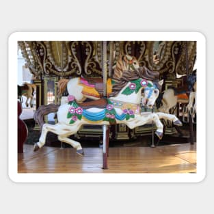 Vintage Carousel Horse galloping Sticker